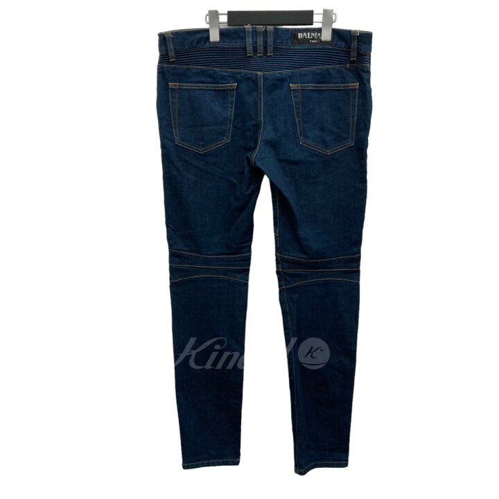 楽天市場】【中古】BALMAINバイカーストレッチパンツ デニムパンツ  