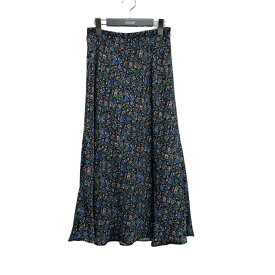 【中古】SLOBE IENA　TROUILLET Blue Flowerスカート ブラック×グリーン サイズ：38 【030324】（スローブイエナ）