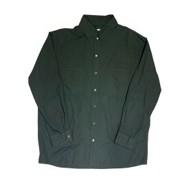 【中古】LEMAIREPATCH POCKET SHIRT パッチポケットシャツ／M 213 SH178 LF445 ダークグリーン サイズ：52【価格見直し】