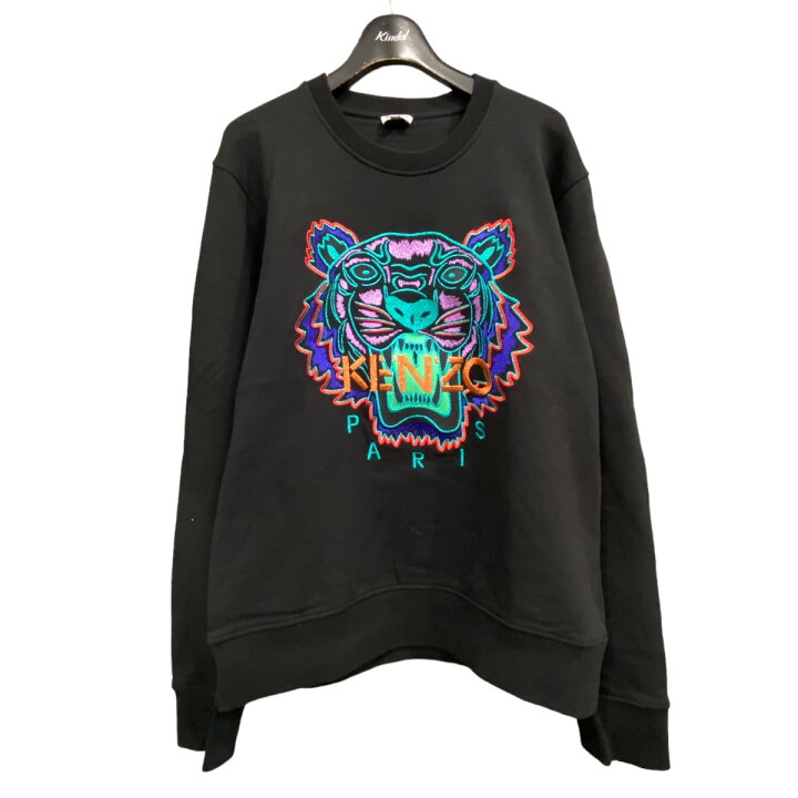 楽天市場】【中古】KENZO タイガー刺繍スウェット ブラック×ネオン  