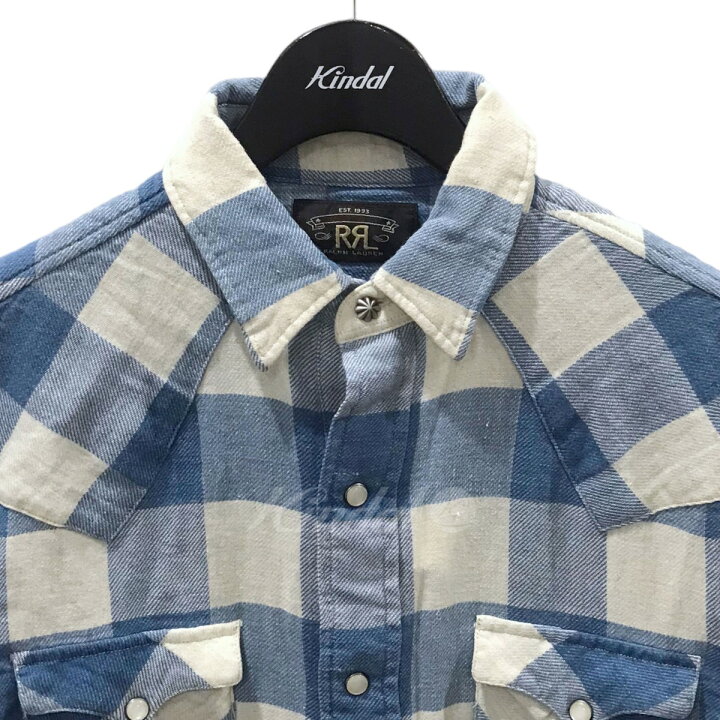 楽天市場】【中古】RRL スリムフィットチェック柄ウエスタンシャツ 