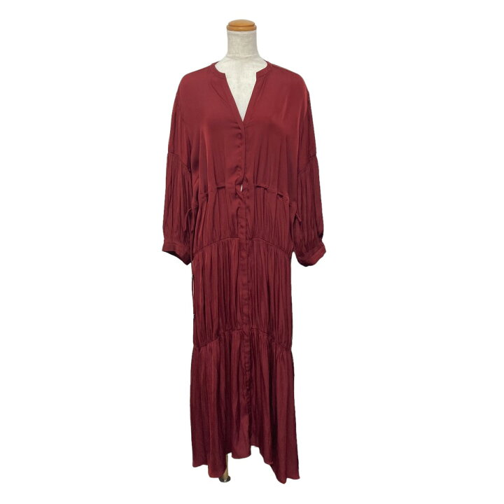 楽天市場】【中古】emmi atelier ティアードワンピース レッド サイズ 