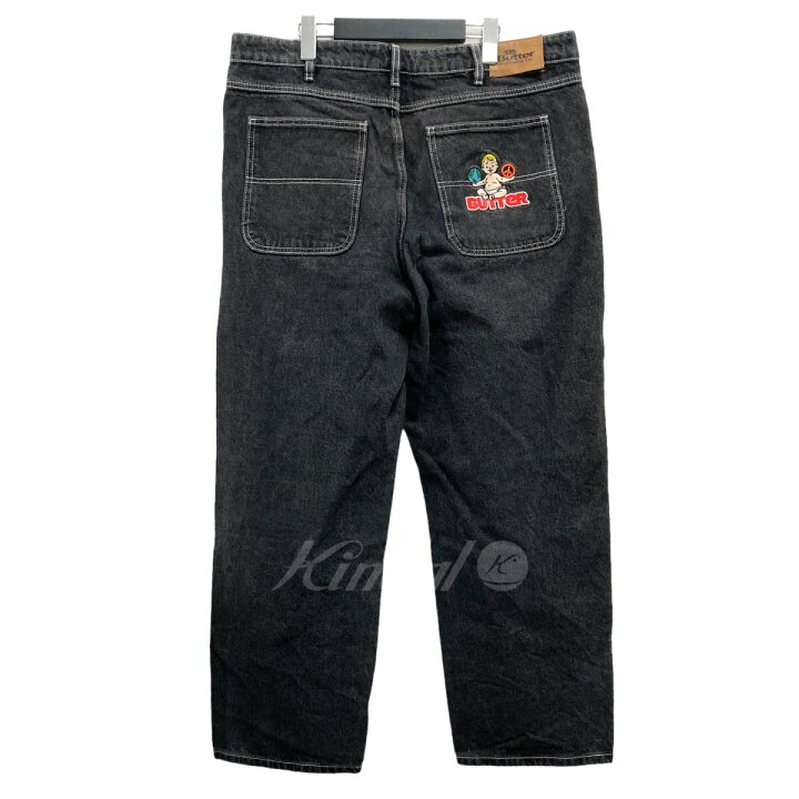 楽天市場】【中古】Butter goods デニムパンツ ブラック サイズ：34 