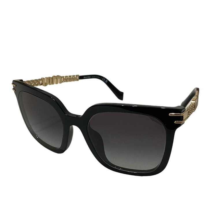 楽天市場】【中古】miu miu サングラス ブラック×ゴールド サイズ：55  