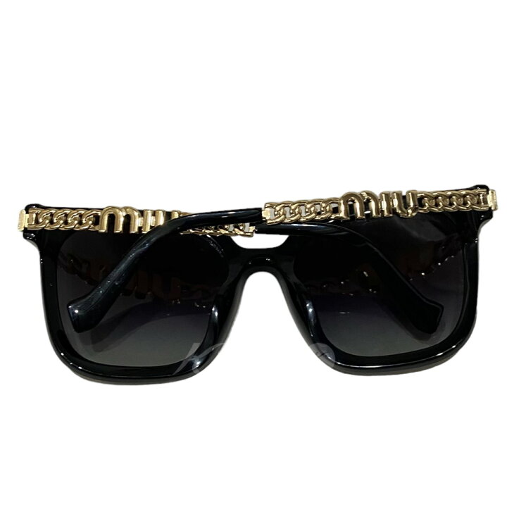 楽天市場】【中古】miu miu サングラス ブラック×ゴールド 