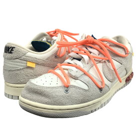 【中古】OFF WHITE OFFWHITE OFF-WHITE × NIKE21AW Nike Dunk Low 1 OF 50 19 ダンクロー スニーカー グレー×オレンジ サイズ：US10／28cm【価格見直し】