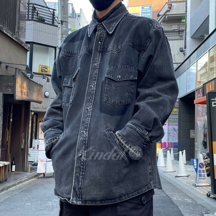 楽天市場】【中古】MIYAGIHIDETAKA 20AW Black denim shirt Jacket再 