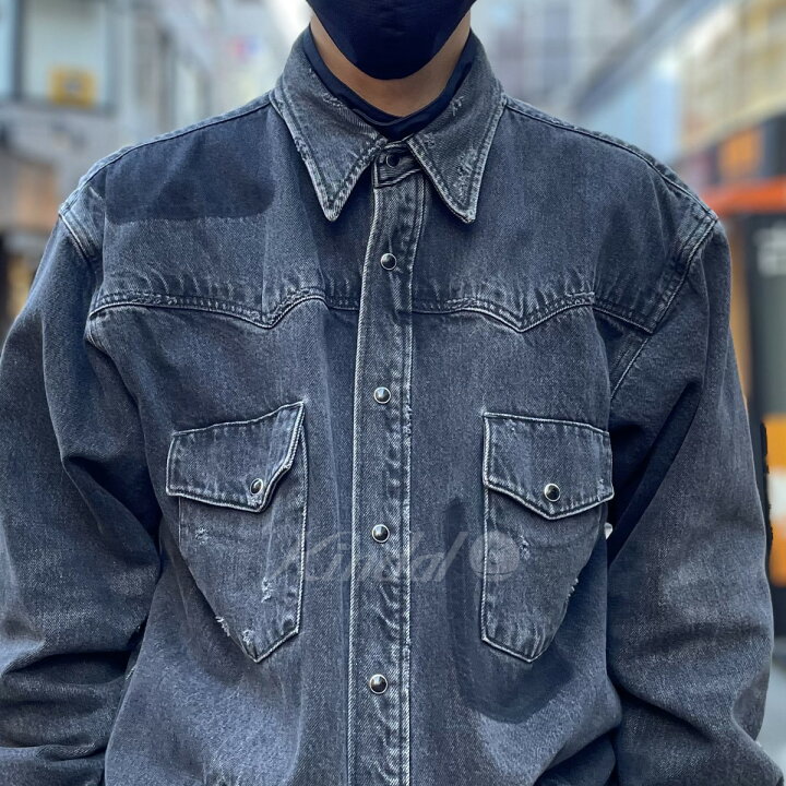 楽天市場】【中古】MIYAGIHIDETAKA 20AW Black denim shirt Jacket再 