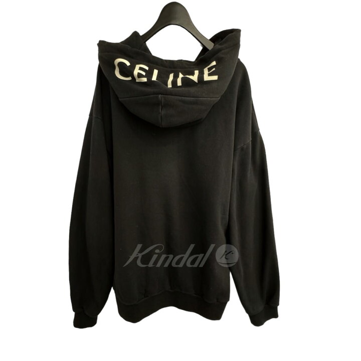 楽天市場】【中古】CELINE フード ロゴルーズ ジップパーカー ブラック 