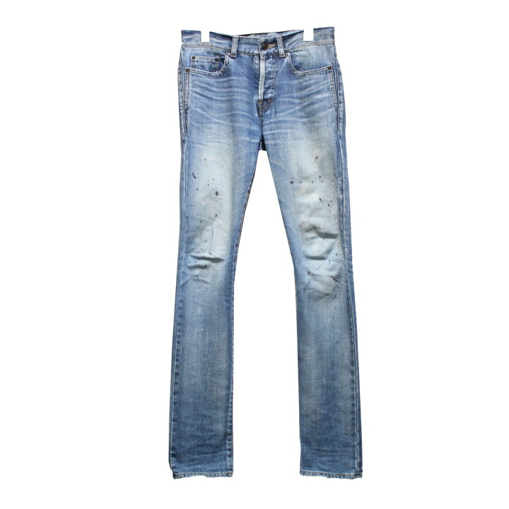 楽天市場】【中古】SAINT LAURENT PARIS18AW ペイント加工スリム 