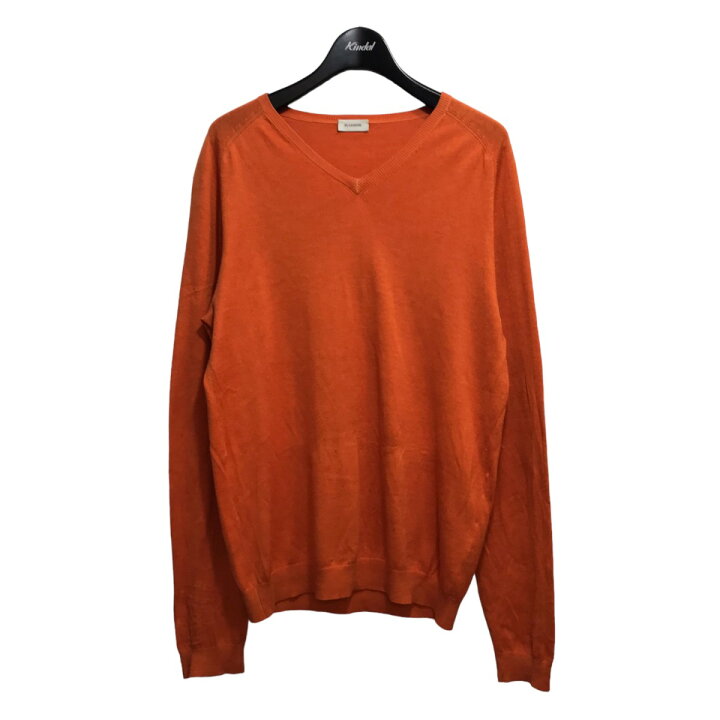 楽天市場】【中古】JIL SANDERシルクカシミヤVネックニット オレンジ  