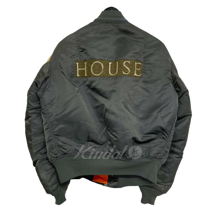 楽天市場】【中古】CYDERHOUSEリメイクMA-1ジャケット オリーブ サイズ 