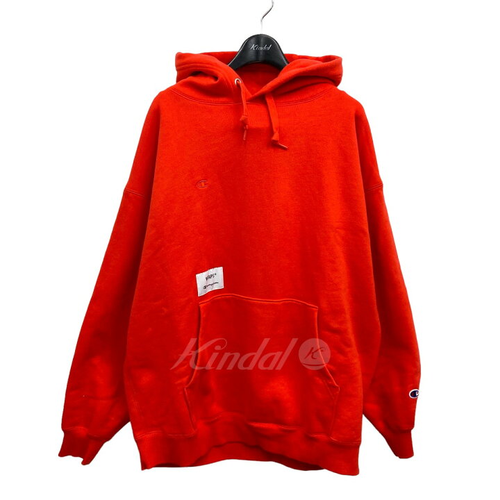楽天市場】【中古】WTAPS × Champion プルオーバーパーカー オレンジ  