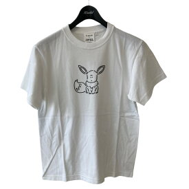 【中古】YU NAGABA × ポケモン for BEAMS　Osuwari Design イーブイ T-shirt ホワイト サイズ：S 【070324】（ユナガバ x ポケモンカードゲーム フォー ビームス）