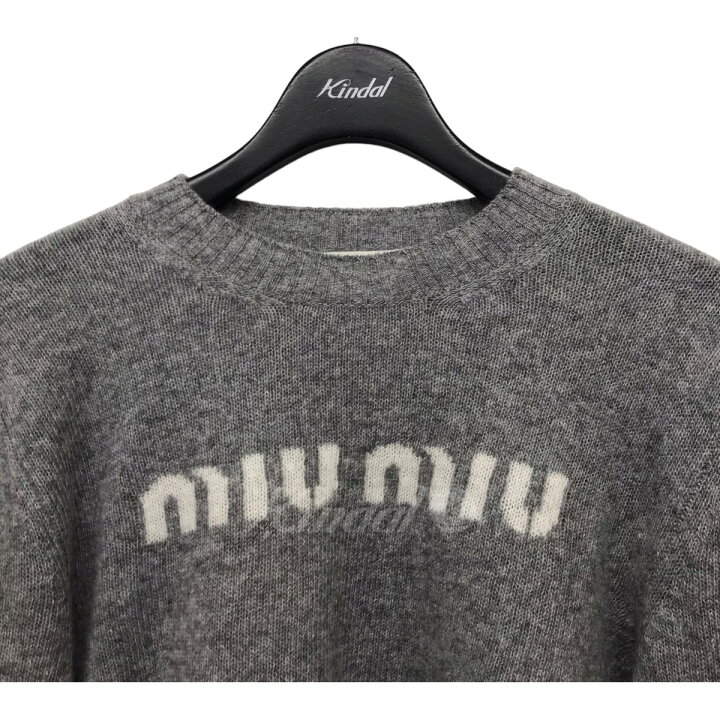 楽天市場】【中古】miu miu ウール×カシミヤニットセーター グレー  