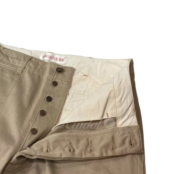 楽天市場】【中古】NICENESS WEBB PANTS チノパン NN-T04F22 ベージュ 