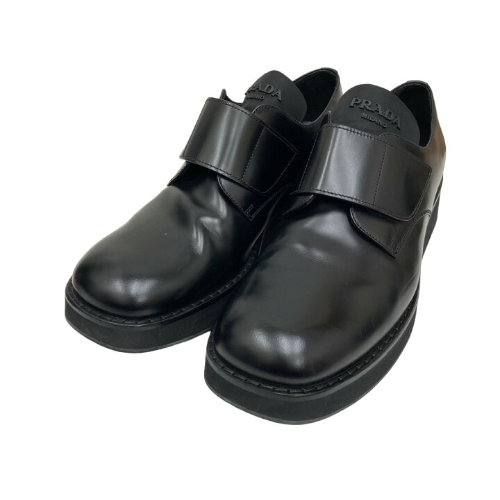 楽天市場】【中古】PRADA ベルクロレザーシューズ 2EG341 ブラック 