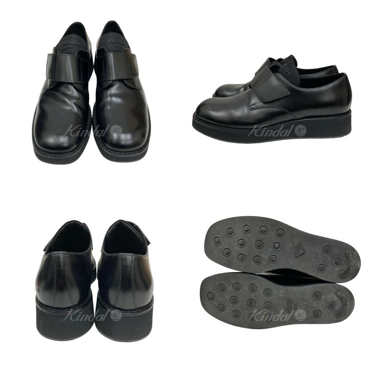 楽天市場】【中古】PRADA ベルクロレザーシューズ 2EG341 ブラック 