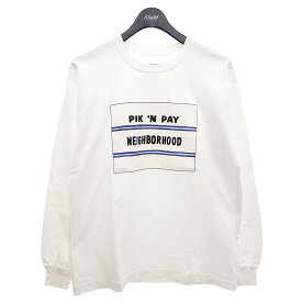 【中古】NEIGHBOR HOOD　PICK’N PAY　ロングスリーブTシャツ ホワイト サイズ：XS 【080324】（ネイバーフッド）