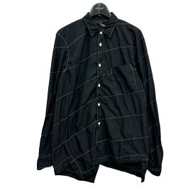 【中古】COMME des GARCONS HOMME PLUS　アシンメトリーシャツ ブラック サイズ：S 【080324】（コムデギャルソンオムプリュス）