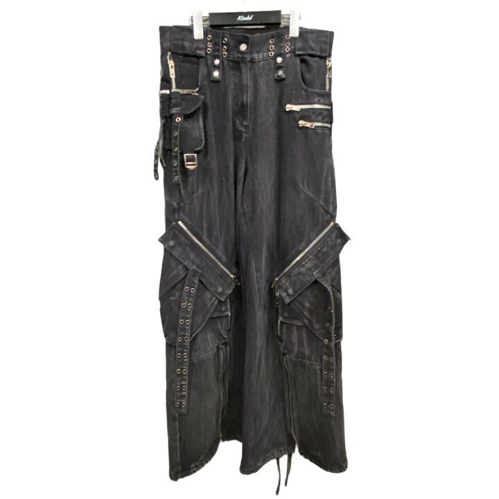 楽天市場】【中古】NO／FAITHSTUDIOS カーゴデニムパンツ ブラック 