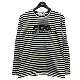 【中古】GDC　ボーダーロングTシャツ ホワイト×ブラック サイズ：L 【080324】（ジーディーシー）