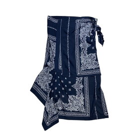 【中古】sacai2019SS Bandana Skirt バンダナスカート ネイビー サイズ：1【価格見直し】
