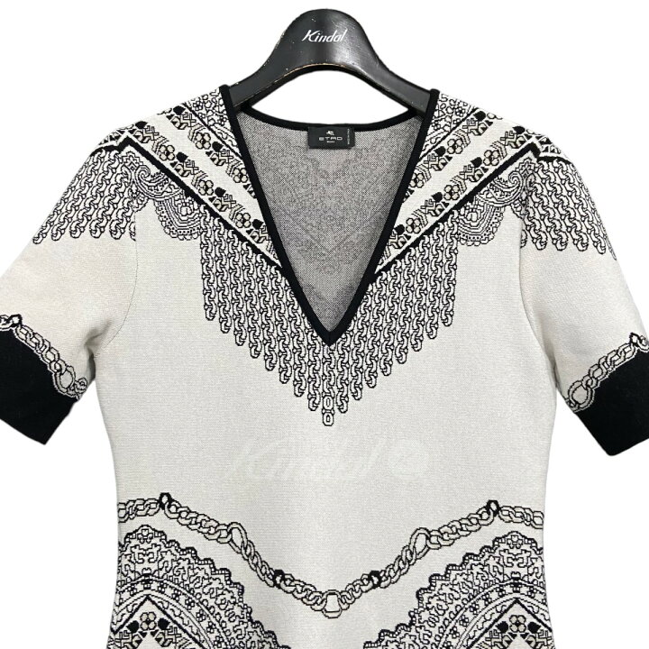 楽天市場】【中古】ETRO ショートスリーブジャガードニットワンピース 