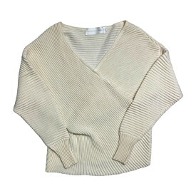 【中古】Victoria Beckham　Draped Merino Wool Sweater メリノウールニット／KNTVV145 ホワイト サイズ：S 【090324】（ヴィクトリアベッカム）