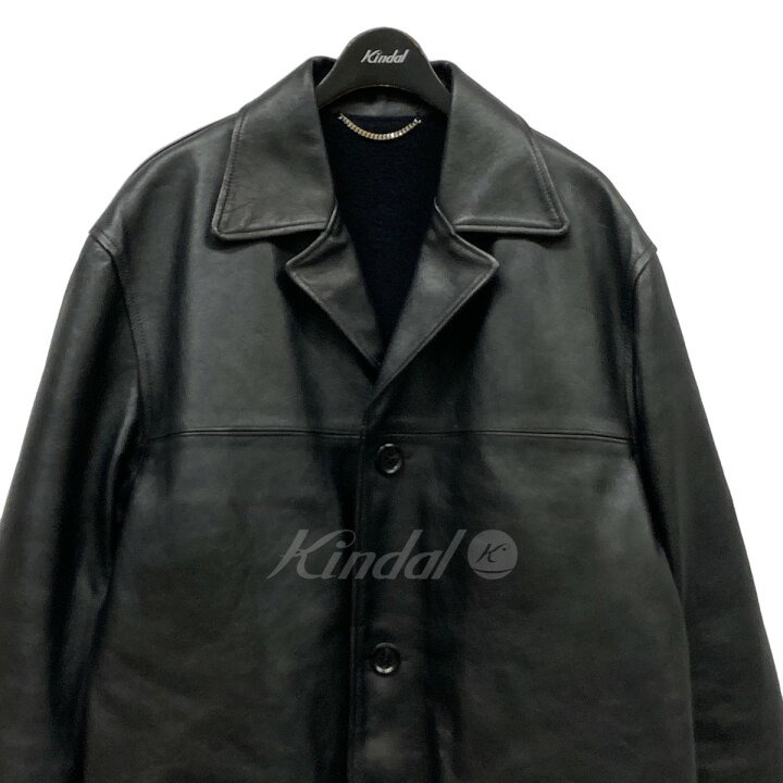 楽天市場】【中古】WACKO MARIA レザーカーコート ブラック 