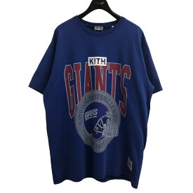 【中古】KITH × NFL　ヴィンテージ加工プリントTシャツ ブルー サイズ：M 【100324】（キス エヌエフエル）