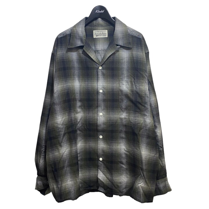 楽天市場】【中古】WACKO MARIA ｢OMBRE CHECK OPEN COLLAR SHIRT L／S  