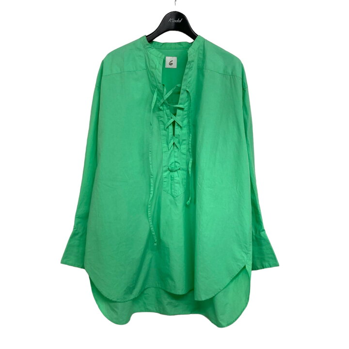 楽天市場】【中古】6(ROKU) BEAUTY＆YOUTH「COTTON LACE UP SHIRT 