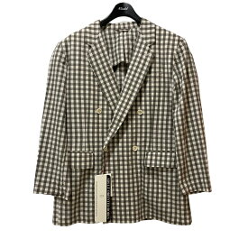 【中古】ADULT ORIENTED ROBES　Middleton Small Check チェックテーラードジャケット 10-12310202 ブラウン×アイボリー サイズ：2 【110324】（アダルト オリエンテッド ローブス）