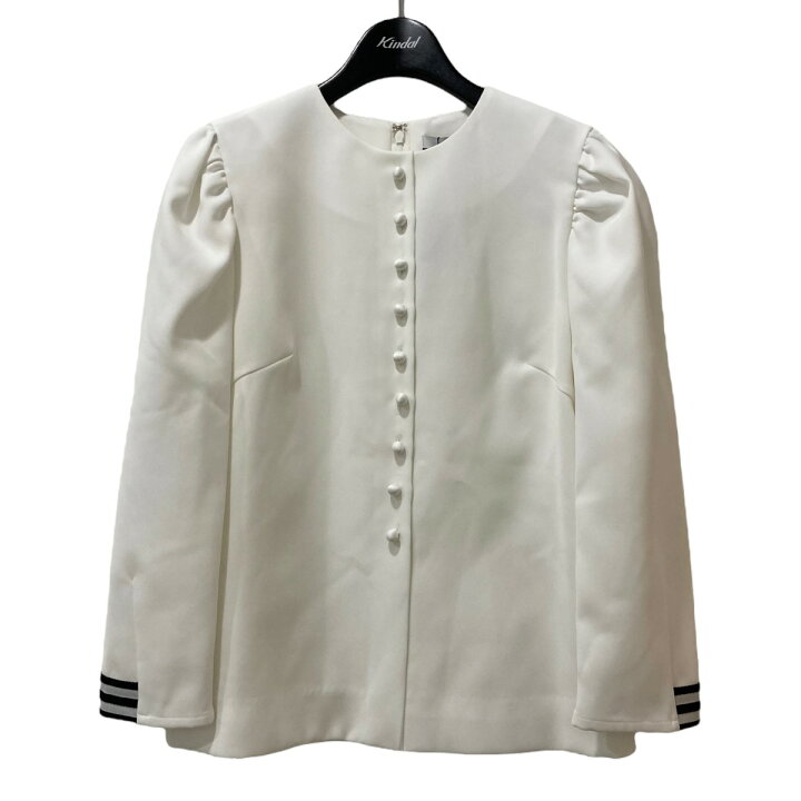 楽天市場】【中古】BORDERS AT BALCONYノーカラー ジャケットブラウス  