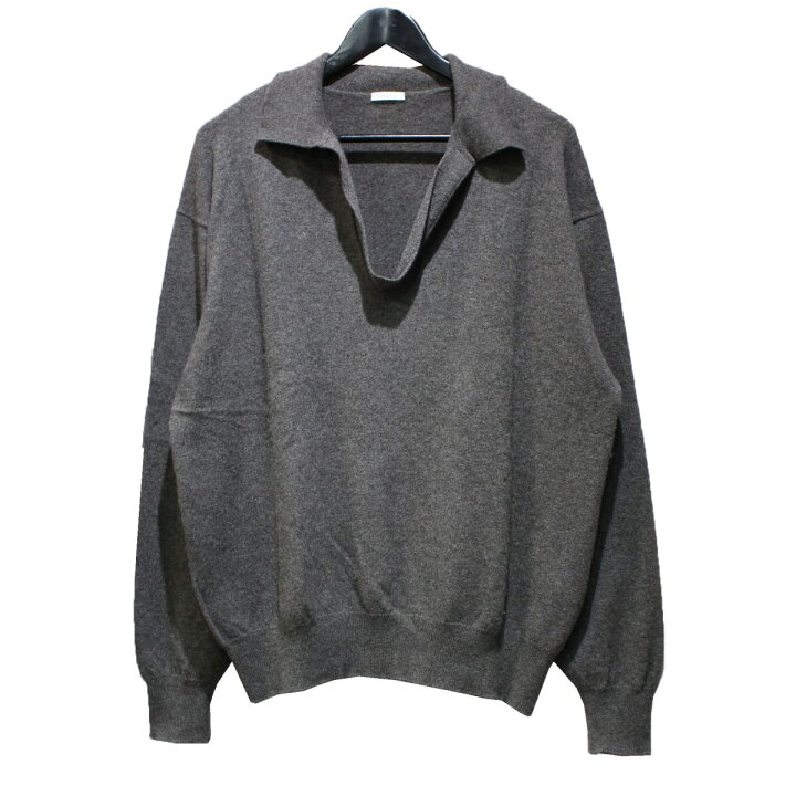 楽天市場】【中古】COMOLI 19AW カシミヤスキッパーニット グレー 