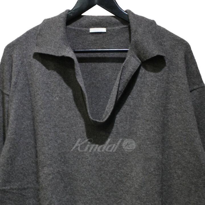 楽天市場】【中古】COMOLI 19AW カシミヤスキッパーニット グレー 