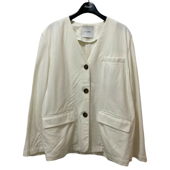 楽天市場】【中古】CLANE WIDE NO COLLAR JACKET ノーカラージャケット 
