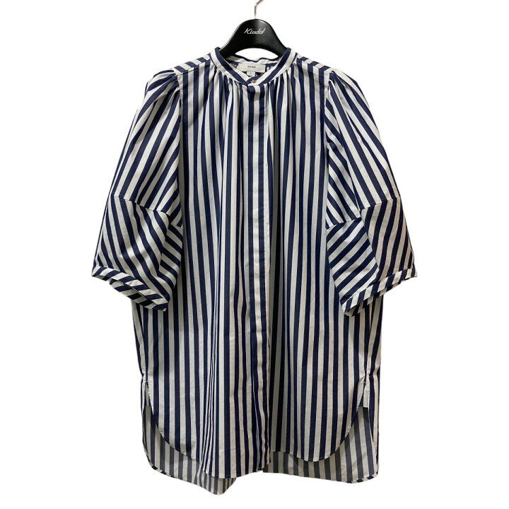 楽天市場】【中古】HYKE STRIPED BALLOON SLEEVE BLOUSE ストライプ  