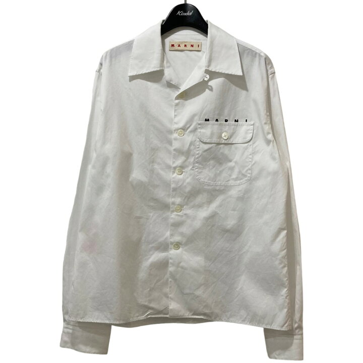楽天市場】【中古】MARNI ロゴ ボーリングシャツ CUMU0246P1 ホワイト 