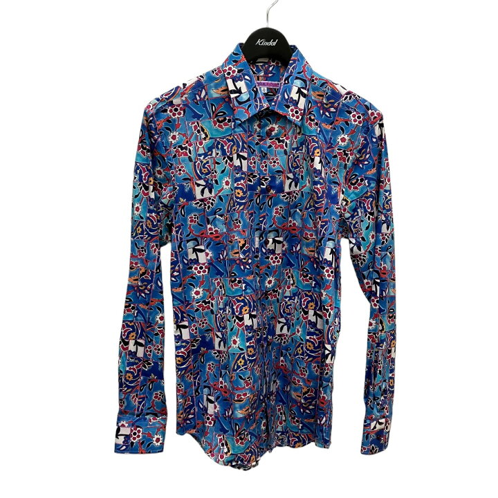 楽天市場】【中古】COTON DOUX 総柄シャツ ブルー サイズ：38 【130324 