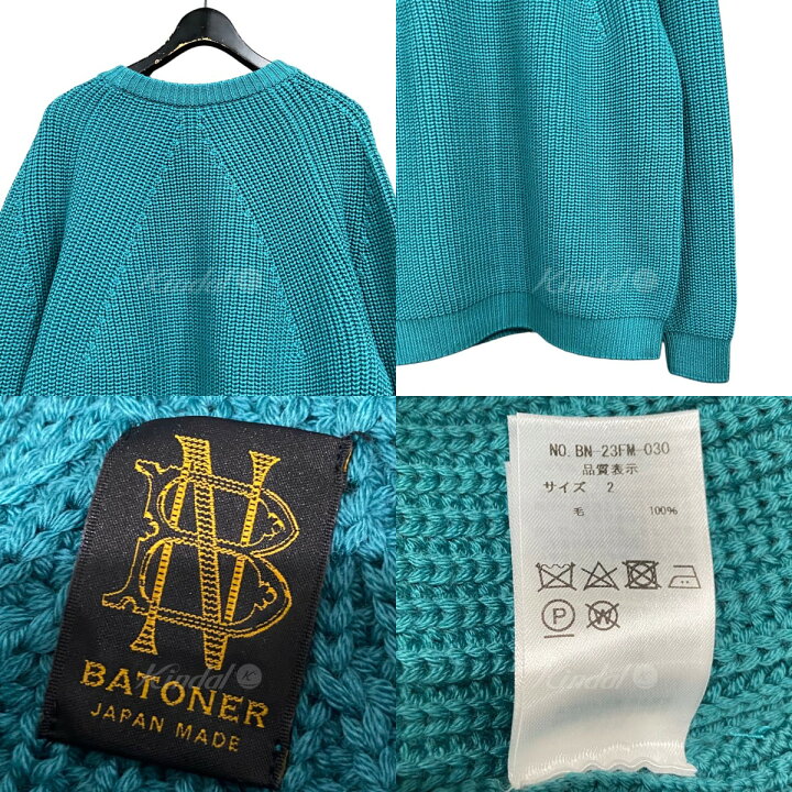 楽天市場】【中古】BATONER ｢SIGNATURE CREW NECK｣クルーネックニット  
