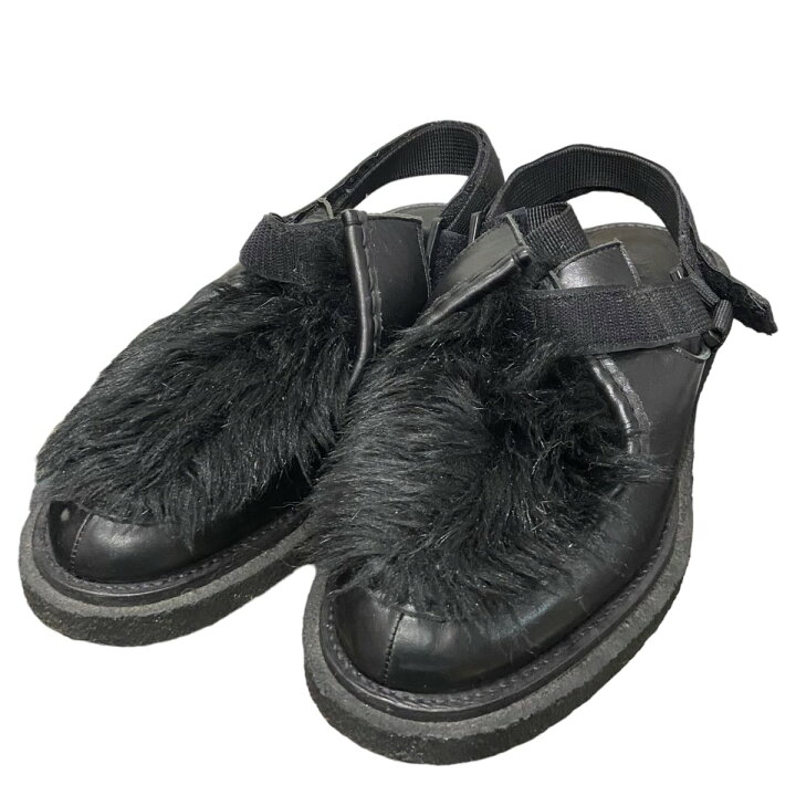 楽天市場】【中古】sacaiファーサンダル ブラック サイズ：44【価格  