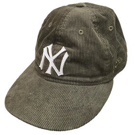 【中古】NEW ERA×AIME LEON DORE　コーデュロイキャップ カーキ 【130324】（ニューエラ×エメレオンドレ）