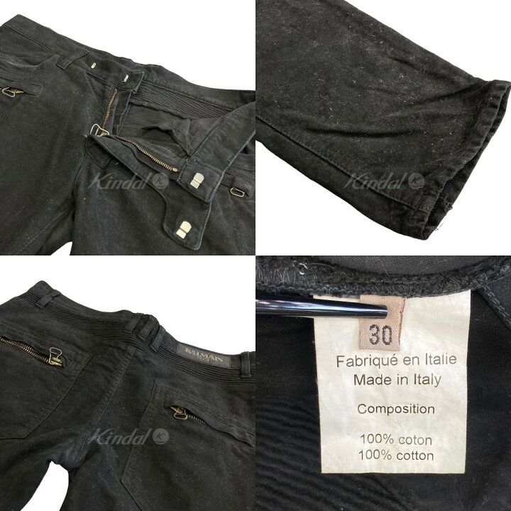 楽天市場】【中古】BALMAIN 2010AW モールスキンコーティングバイカー 
