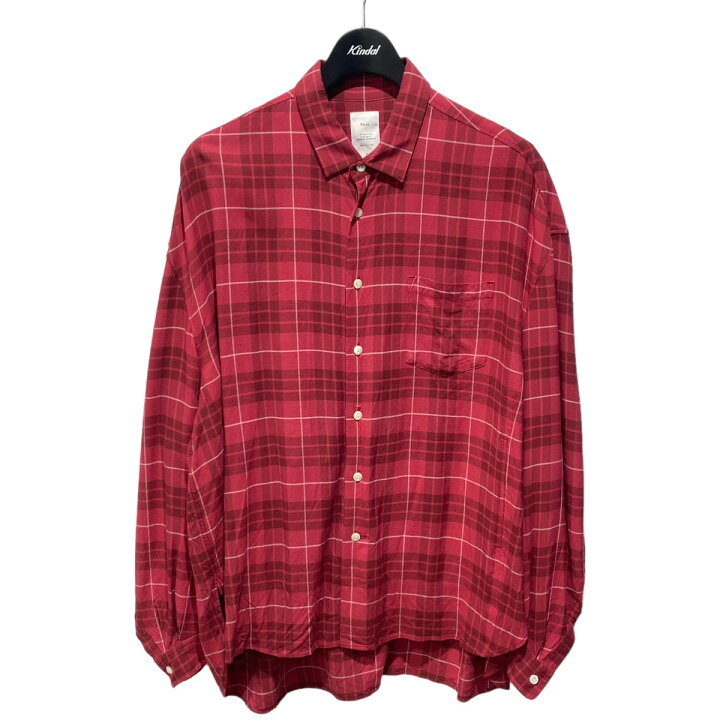 楽天市場】【中古】Name． オーバーサイズ チェック柄シャツ レッド 