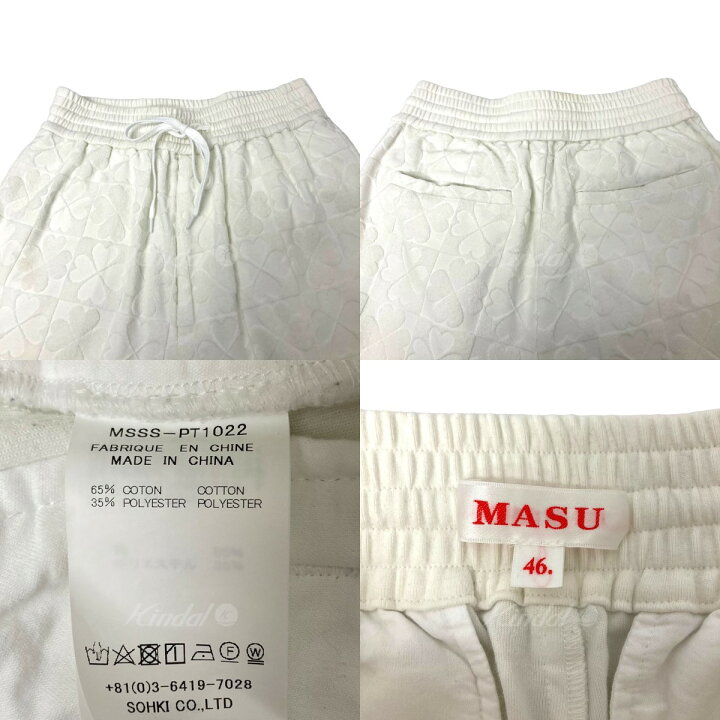 楽天市場】【中古】MASU 2022SS ｢CLOVER PILE EASY PANTS｣ クローバー 