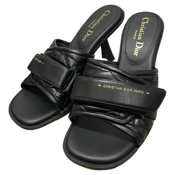 楽天市場】【中古】Christian Dior REVOLUTIONヒールサンダル ブラック 