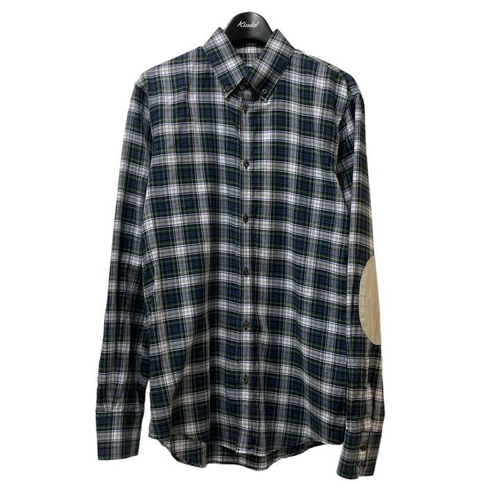 楽天市場】【中古】DSQUARED2エルボーパッチ コットンチェックシャツ 