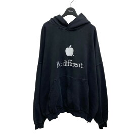 【中古】BALENCIAGA　LARGE FITINEW SPORTY B HOODIE フーディー 713677 ブラック サイズ：L 【150324】（バレンシアガ）